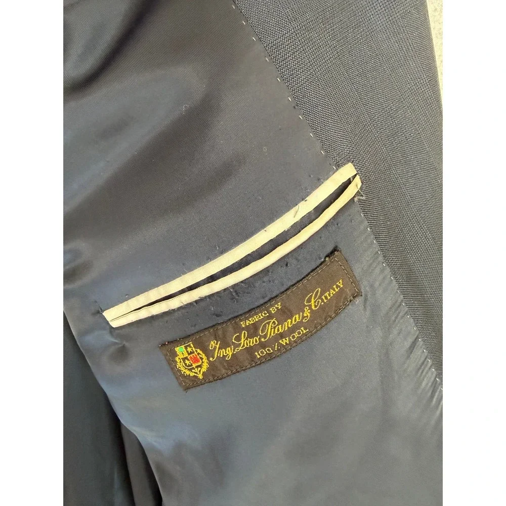 Joseph Abboud Loro Piana Super 120s Wool Blazer Navy Blue 50R Sport Coat 2449/2F